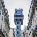 EU PRT LIS Lisbon 2017JUL08 006  The Elevador de Santa Justa can transport up to 29 passengers in each of the two cabins for the 45-meter journey from Baixa to the walkway that connects to Largo do Carmo. : 2017, 2017 - EurAisa, DAY, Europe, July, Lisboa, Lisbon, Portugal, Santa Justa Elevator, Saturday, Southern Europe